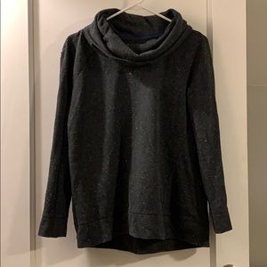 Speckled cowl neck sweatshirt